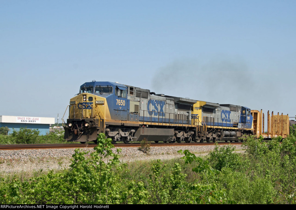 CSX 7650 & 7917 lead train Q491 southbound